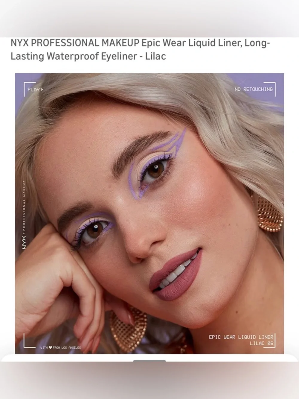 NYX Epic Wear Waterproof Liquid Eyeliner - Lilac
